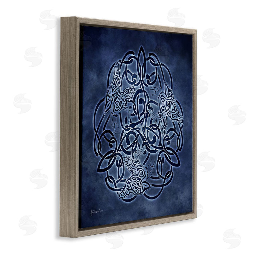 Brigid Ashwood | Blue Celtic Raven Pattern