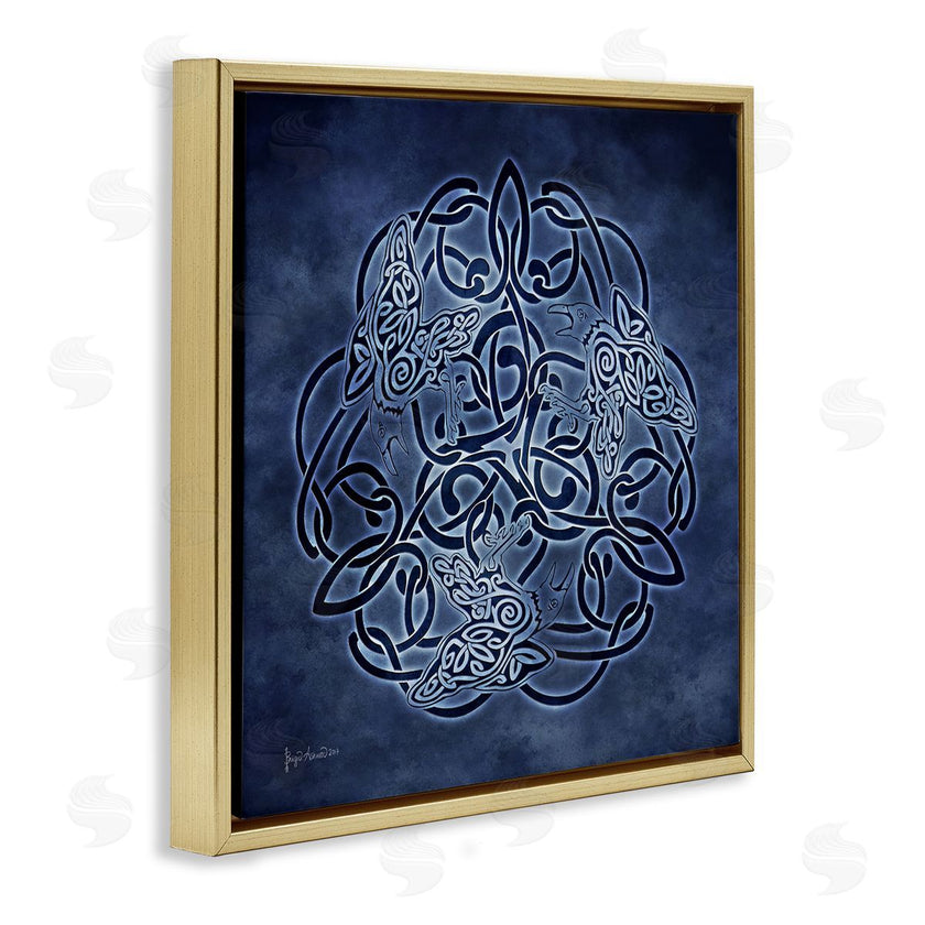 Brigid Ashwood | Blue Celtic Raven Pattern