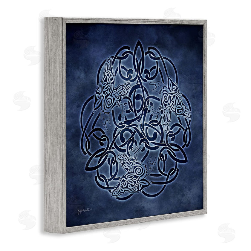 Brigid Ashwood | Blue Celtic Raven Pattern
