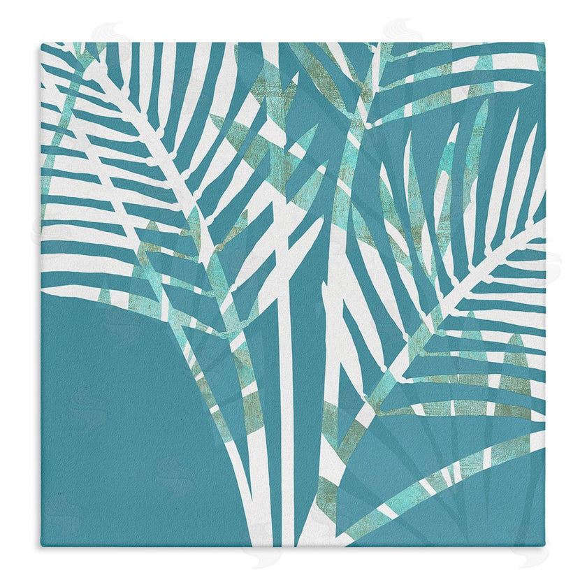 Flora Kouta | Blue Modern Plant Leaves