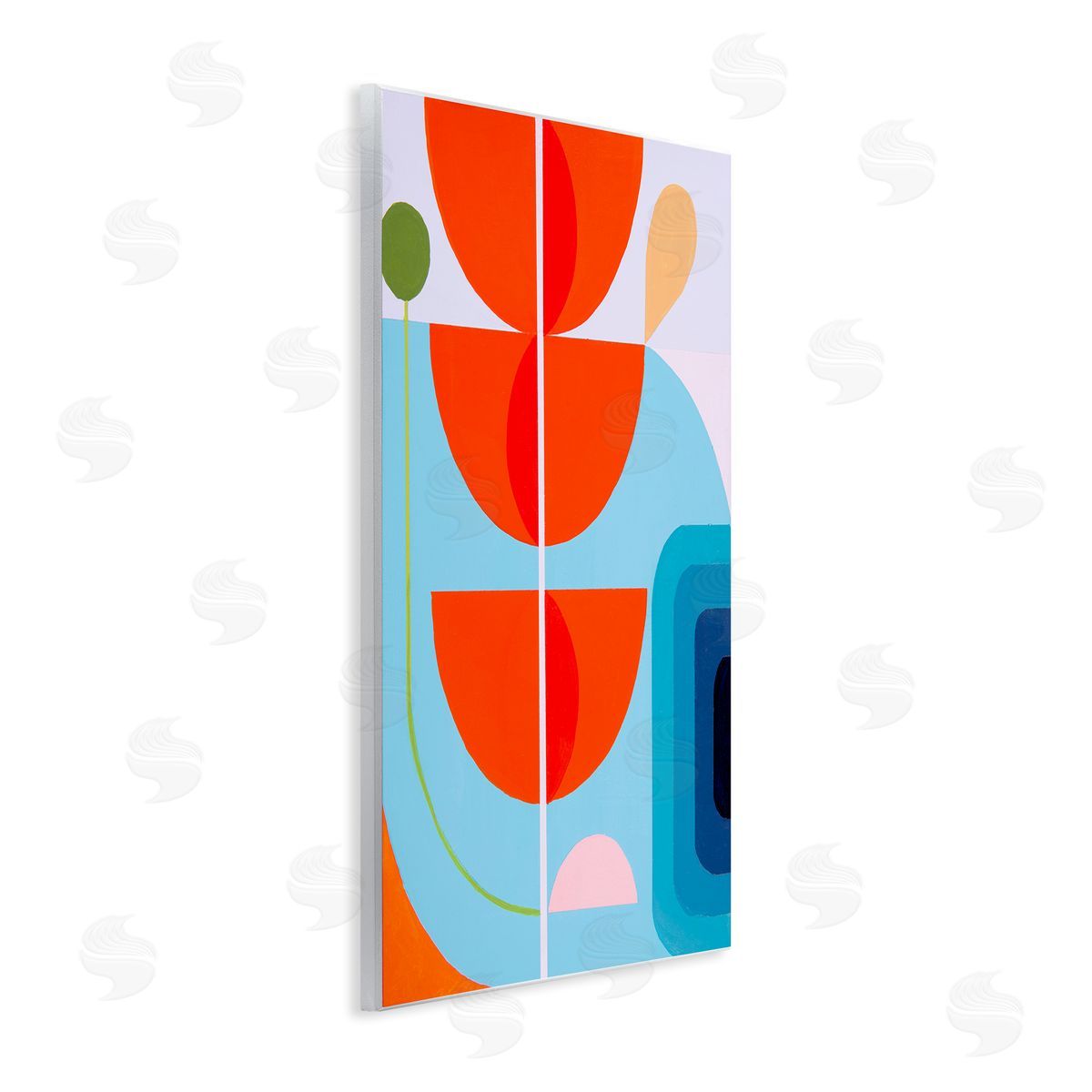 Marion Griese | Red & Blue Modern Shapes