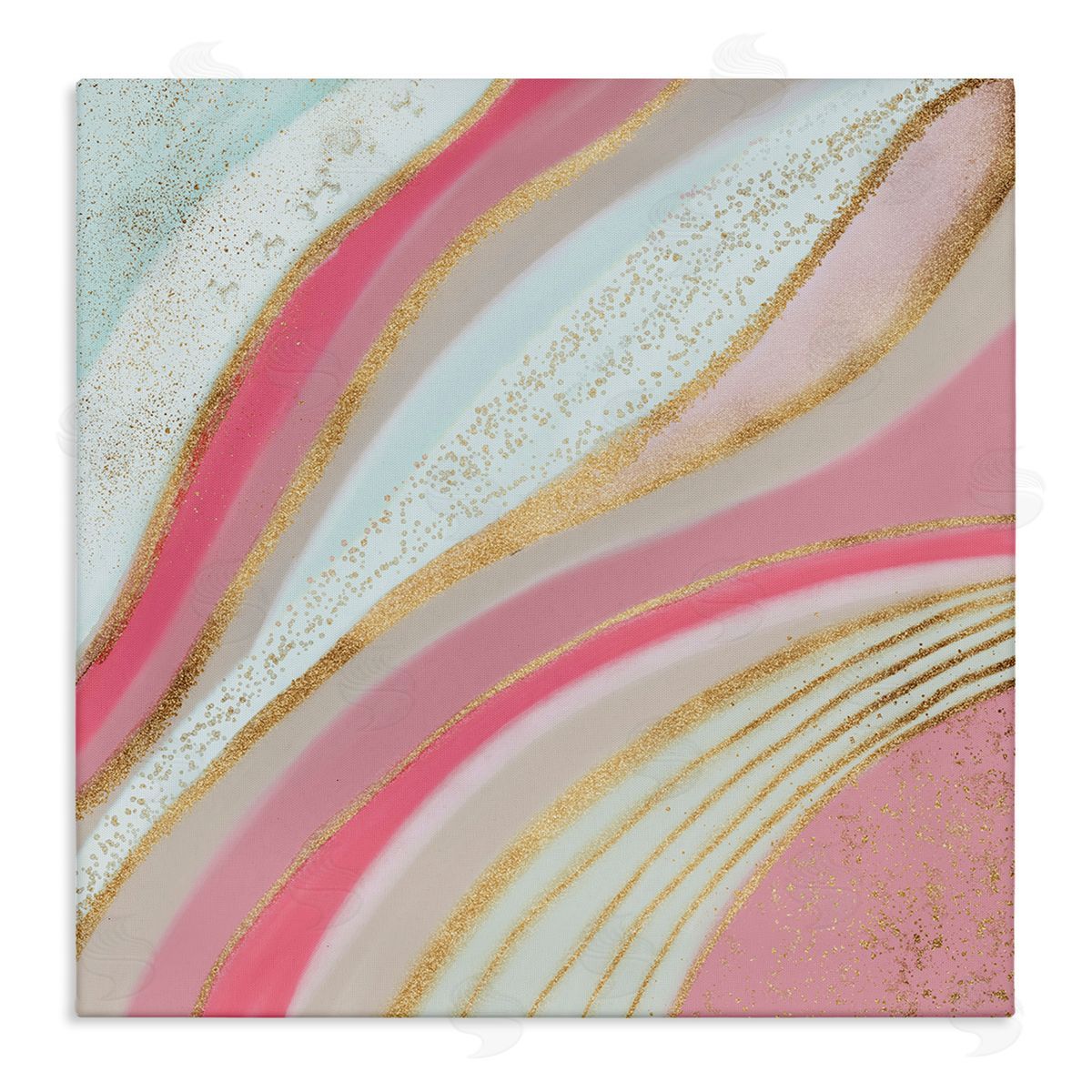Andrea Haase Pink & Glam Waves Canvas Wall Art