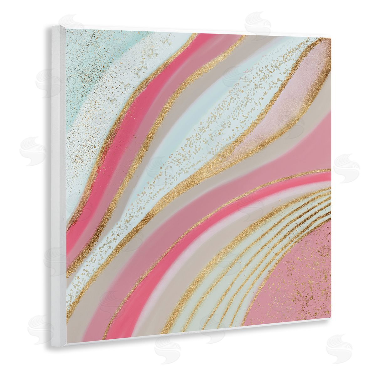Andrea Haase Pink & Glam Waves Wall Plaque Artside_