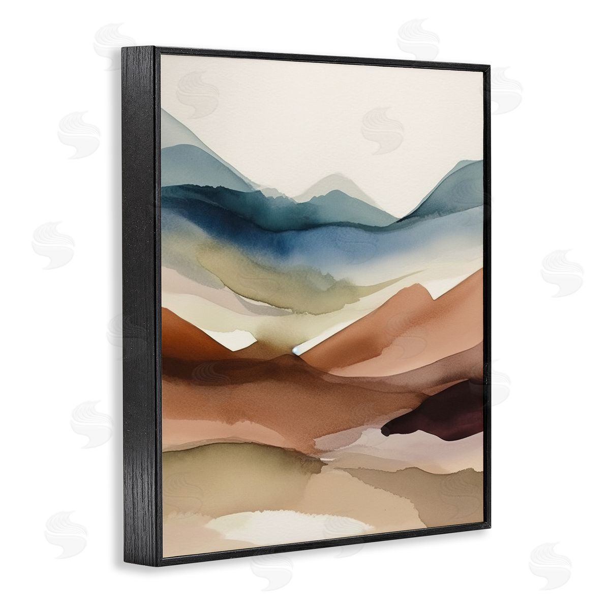 Abstract Desert Landscape Black Frame Print Wall Art, Home Decor by Andrea Haase