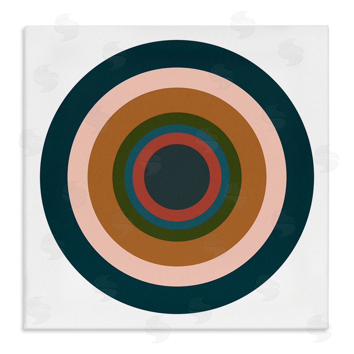 Jim Schlotzhauer Contemporary Muted Circles Canvas Wall Art