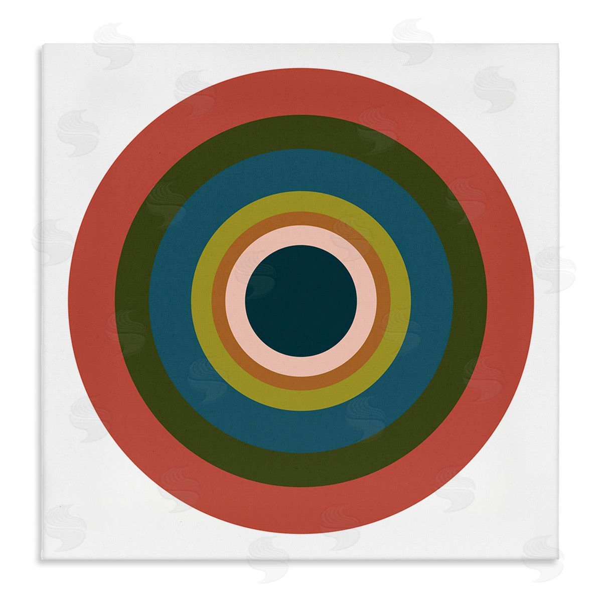 Jim Schlotzhauer Red Modern Circles Canvas Wall Art
