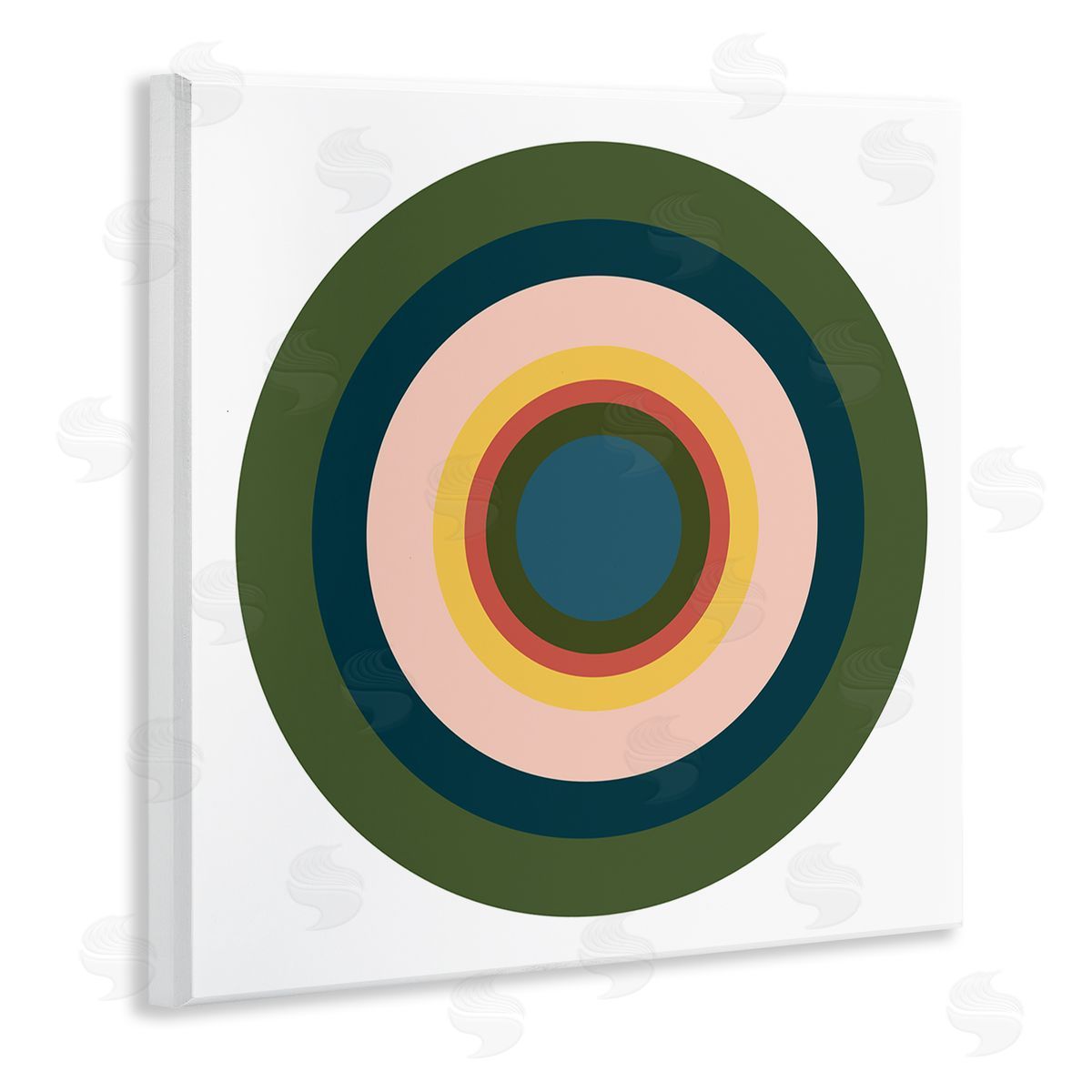 Jim Schlotzhauer Green Muted Circles Wall Plaque Artside_