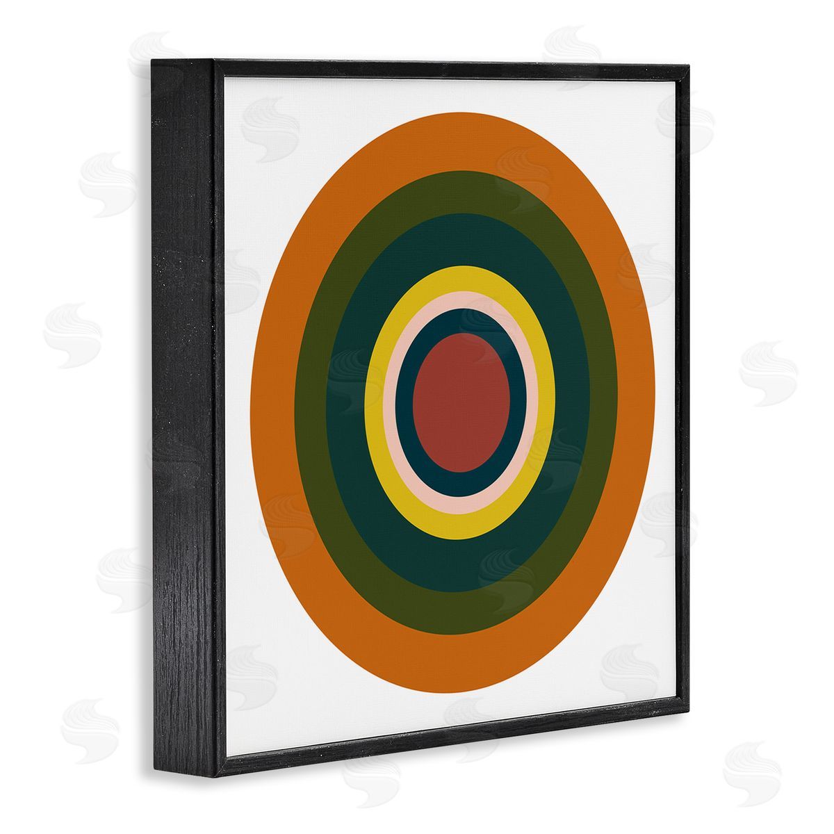 Jim Schlotzhauer Earthy Boho Circles Black Framed Giclee Wall Artside_