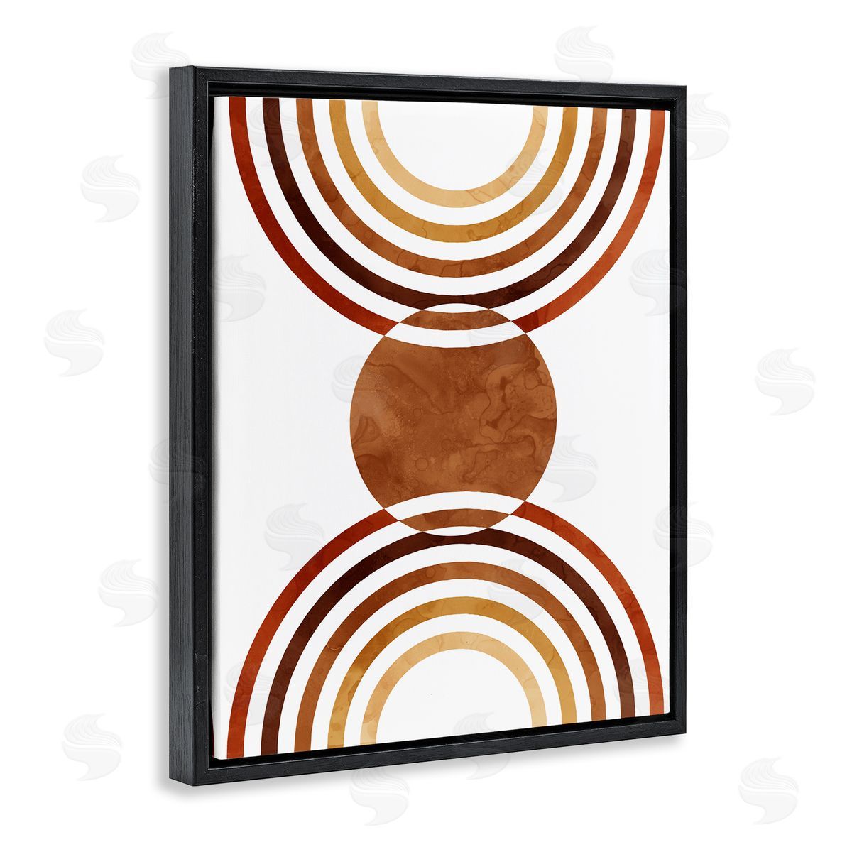 Boho Earthy Arches Black Floating Frame Canvas Wall Art, Home Decor by Stupell Studio