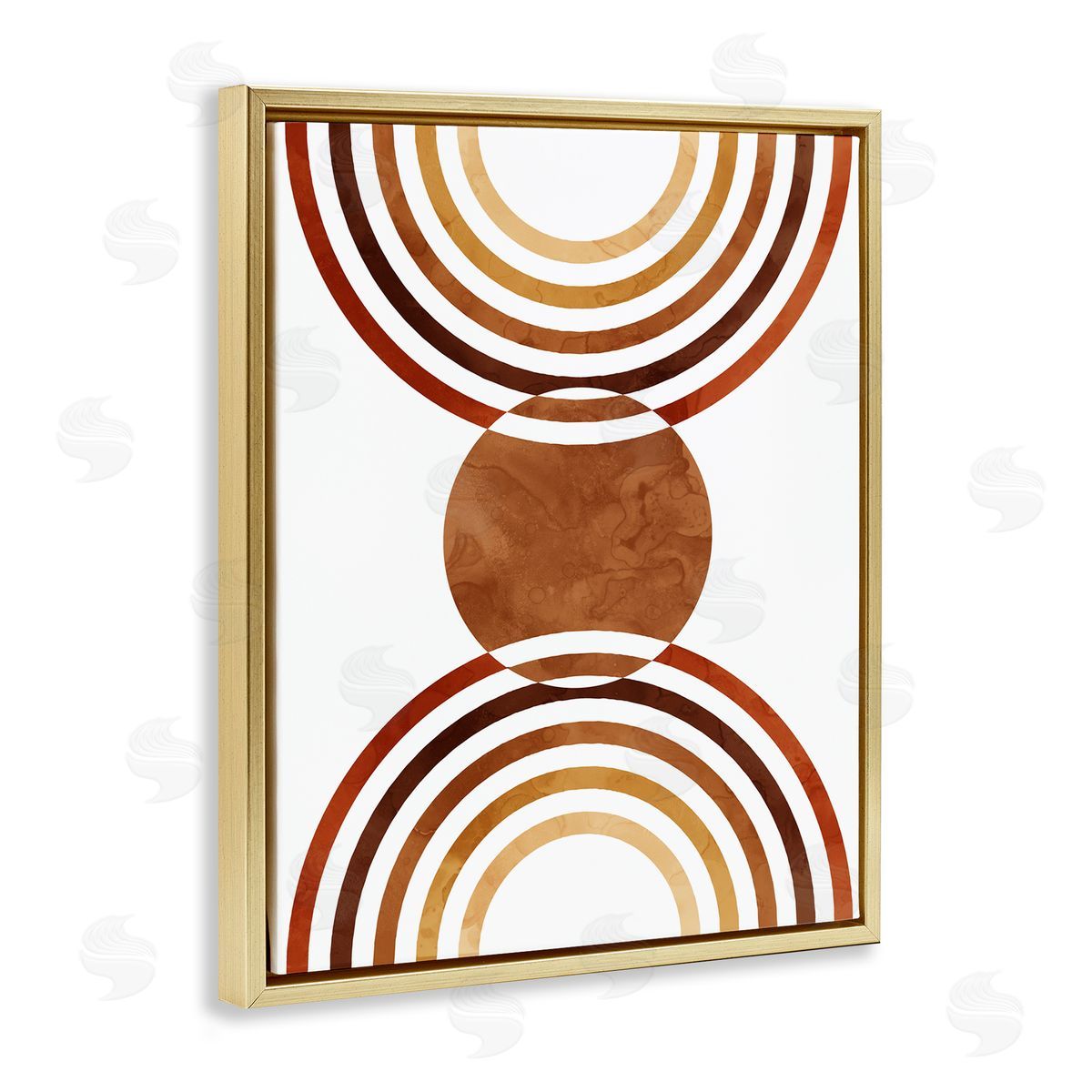 Boho Earthy Arches Gold Floating Frame Canvas Wall Art, Home Decor by Stupell Studio