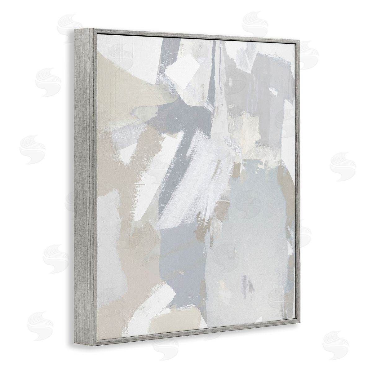Rachel Springer Abstract Grey Collage Gray Framed Giclee Wall Artside_