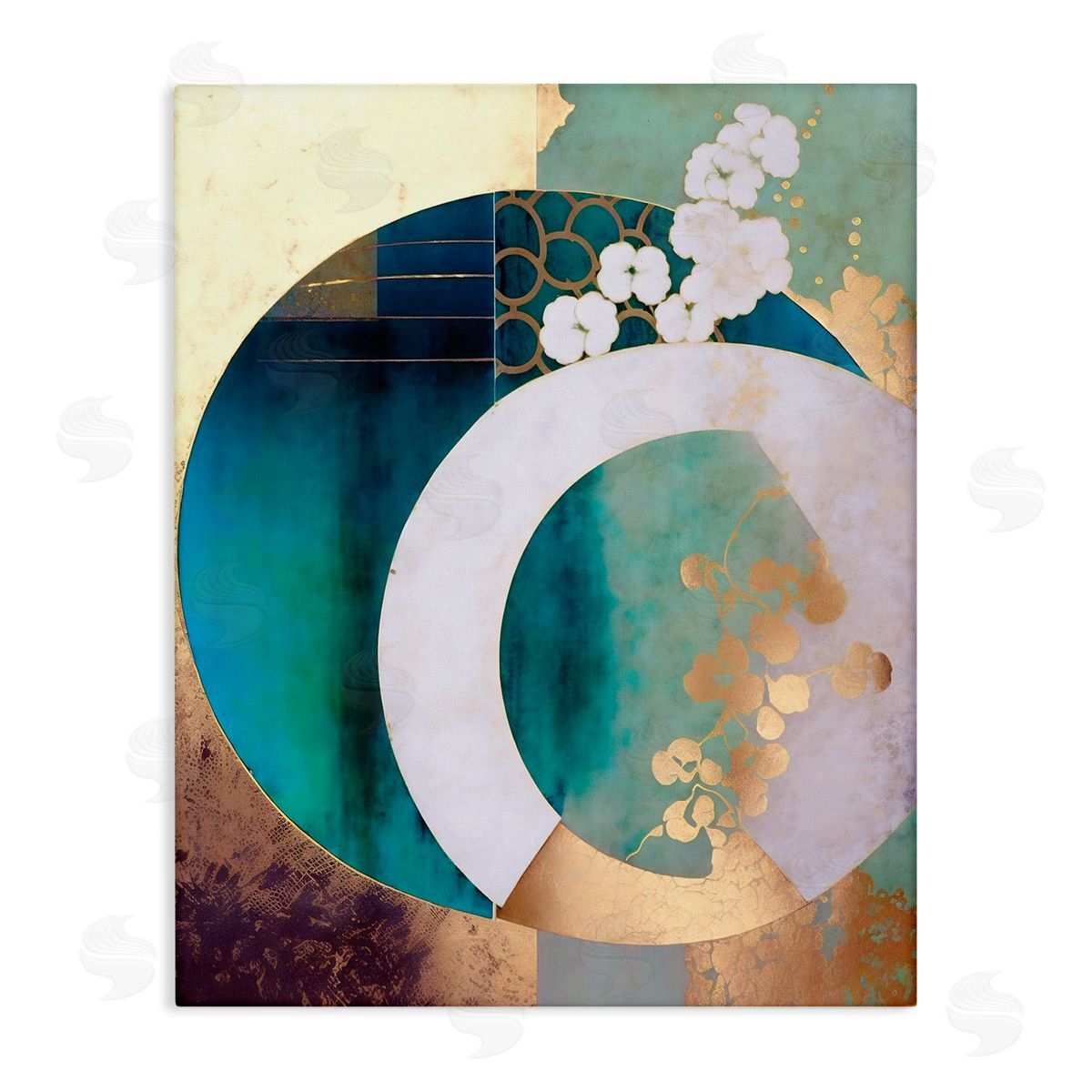 Ray Powers Asian Moon Abstraction Canvas Wall Art