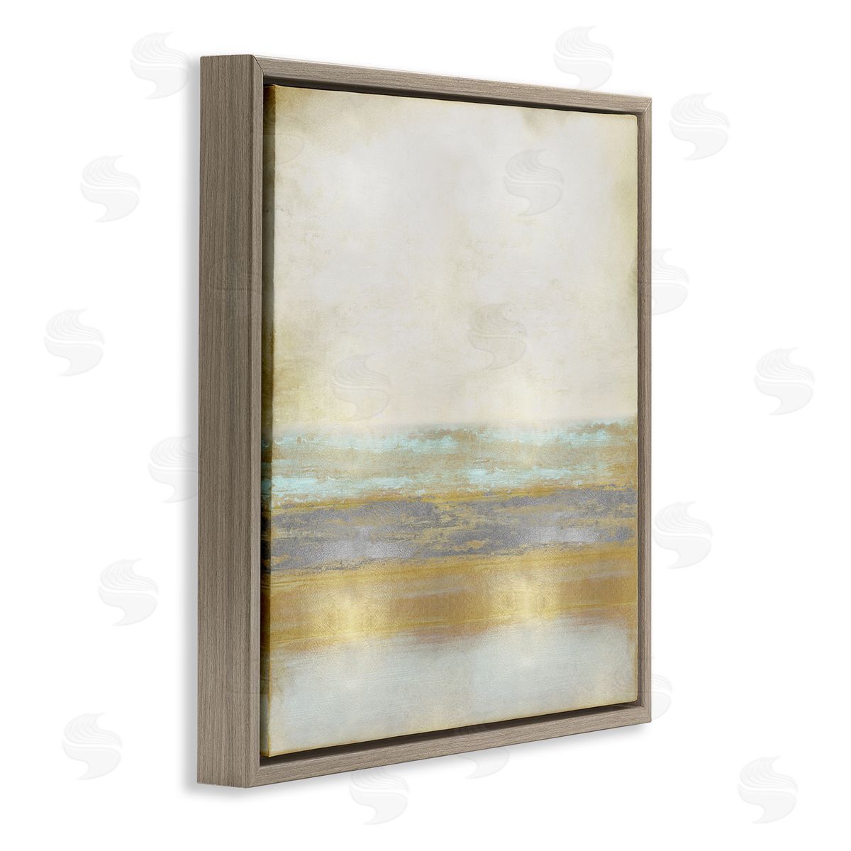 Taylor Hamilton Modern Glam Landscape Brown Floater Frame Canvas Artside_