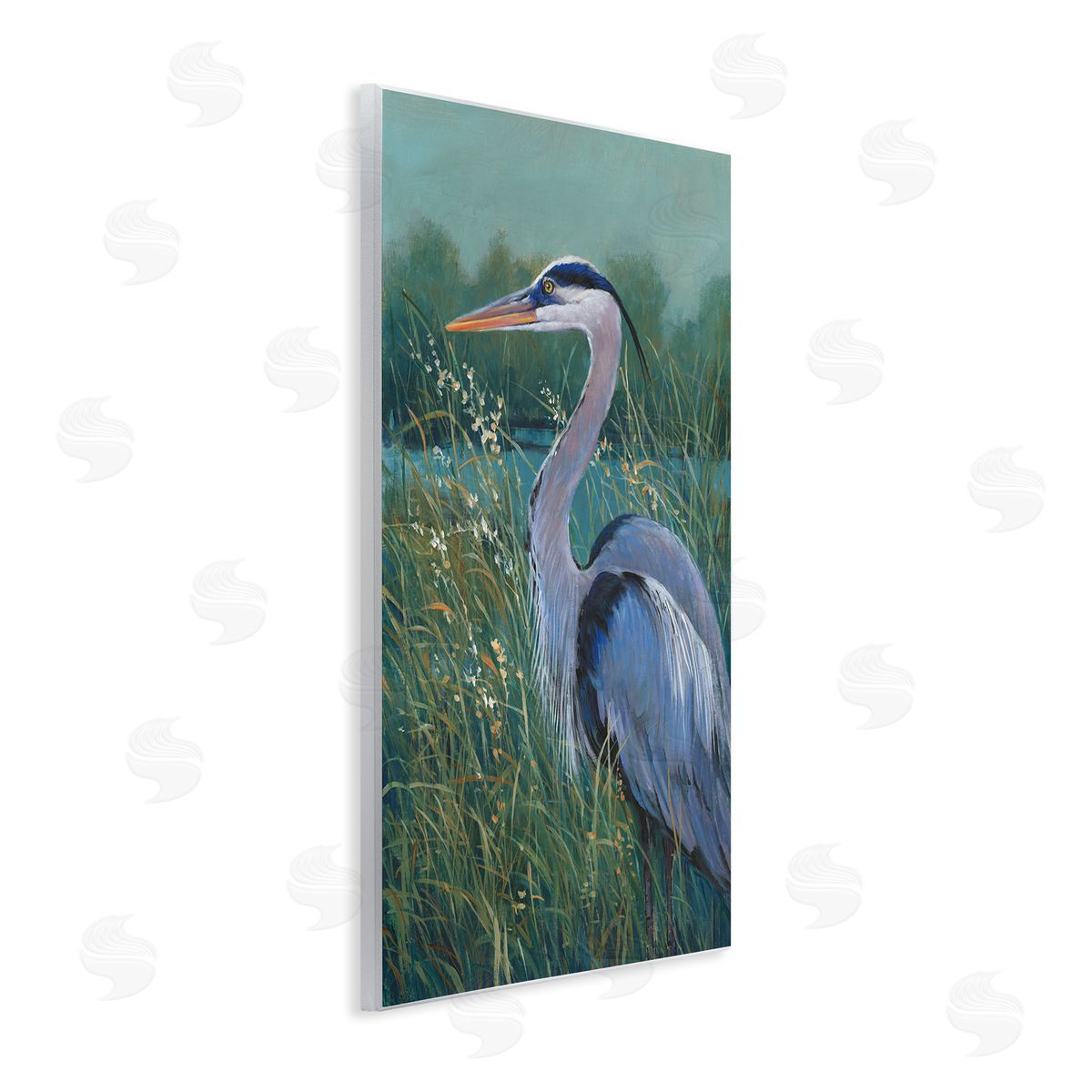 Tim O'Toole Heron at Lake Painting Wall Plaque Artside_