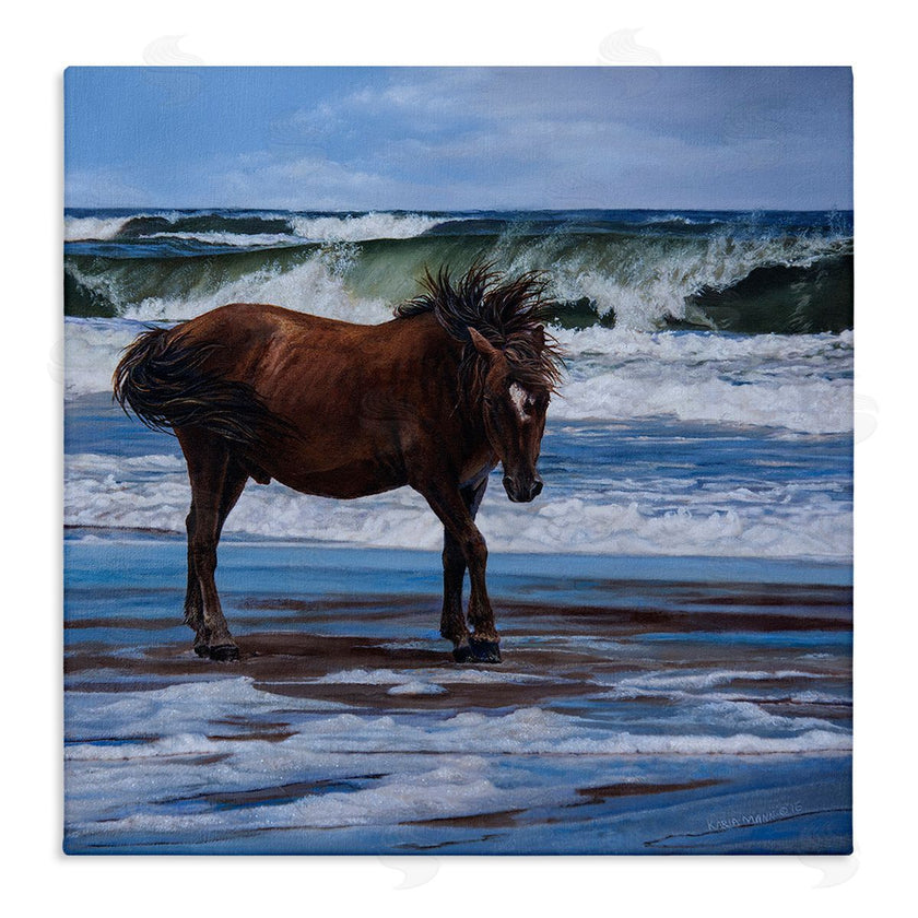 Karla Mann | Horse on Ocean Shore
