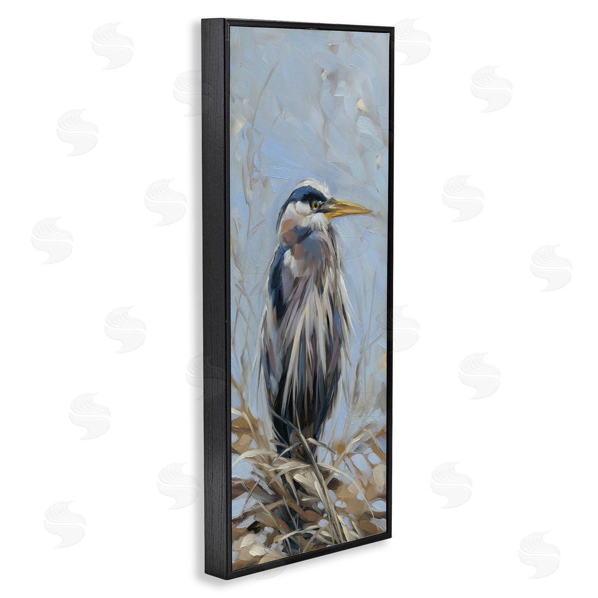 Andrea Lavery Bird on Branch Painting Black Framed Giclee Wall Artside_