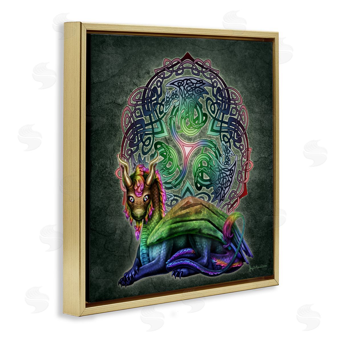 Brigid Ashwood | Dragon on Celtic Pattern
