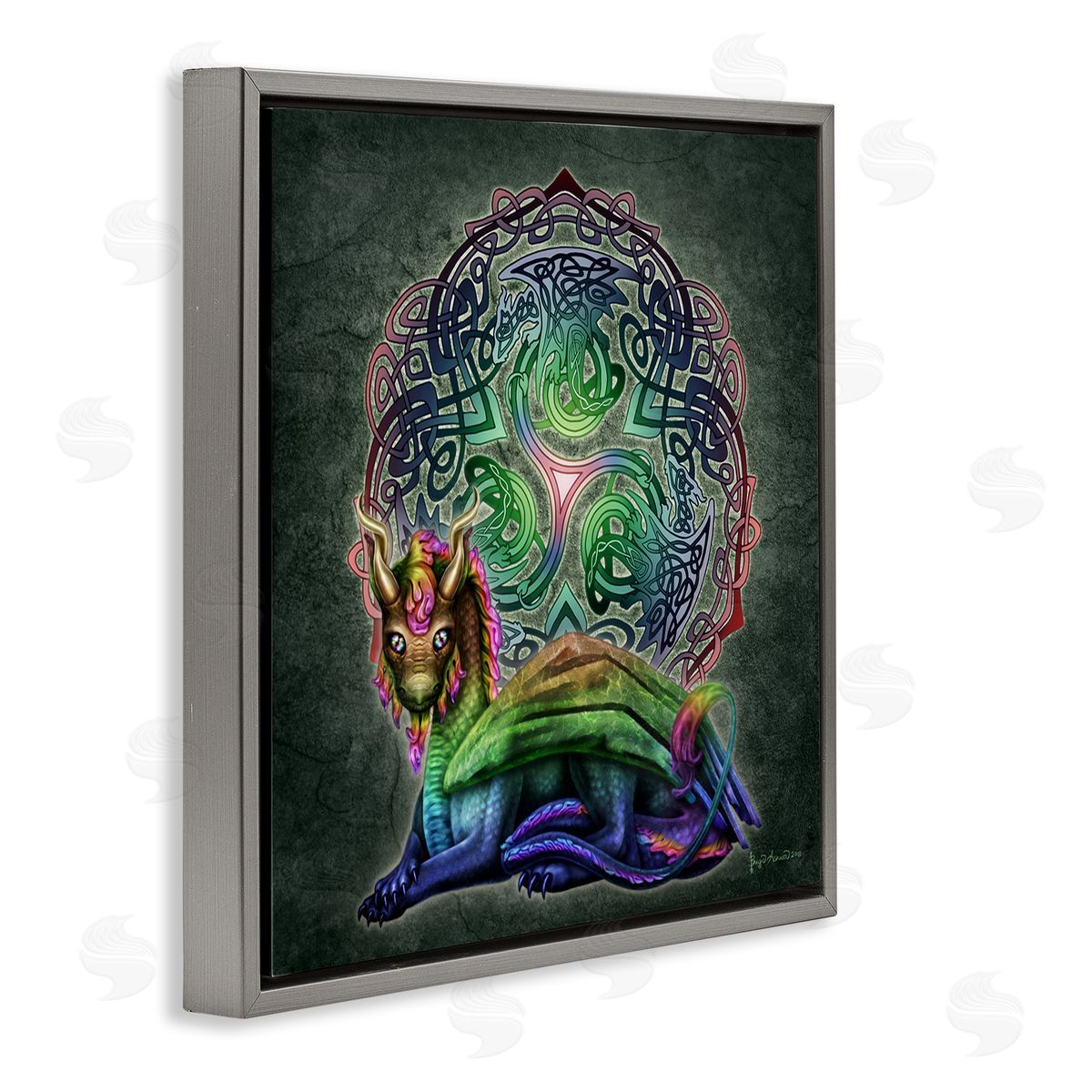 Brigid Ashwood | Dragon on Celtic Pattern