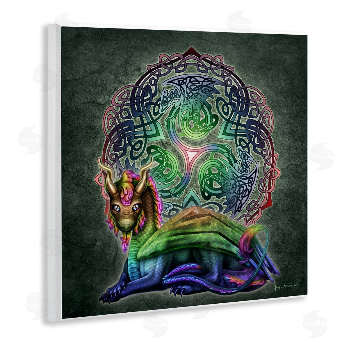 Brigid Ashwood | Dragon on Celtic Pattern