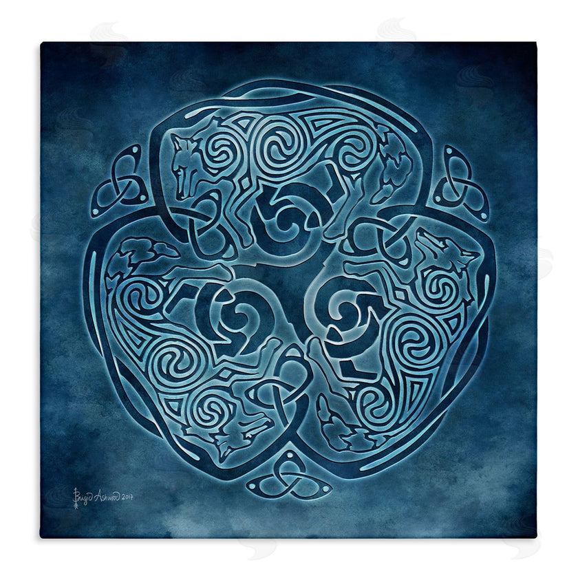 Brigid Ashwood | Blue Celtic Wolf