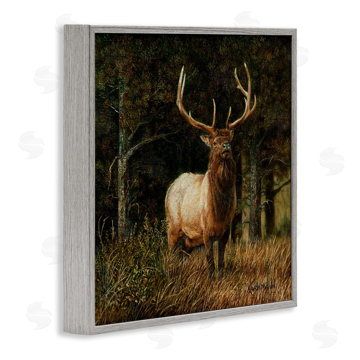 Karla Mann | Elk in Forest Painting