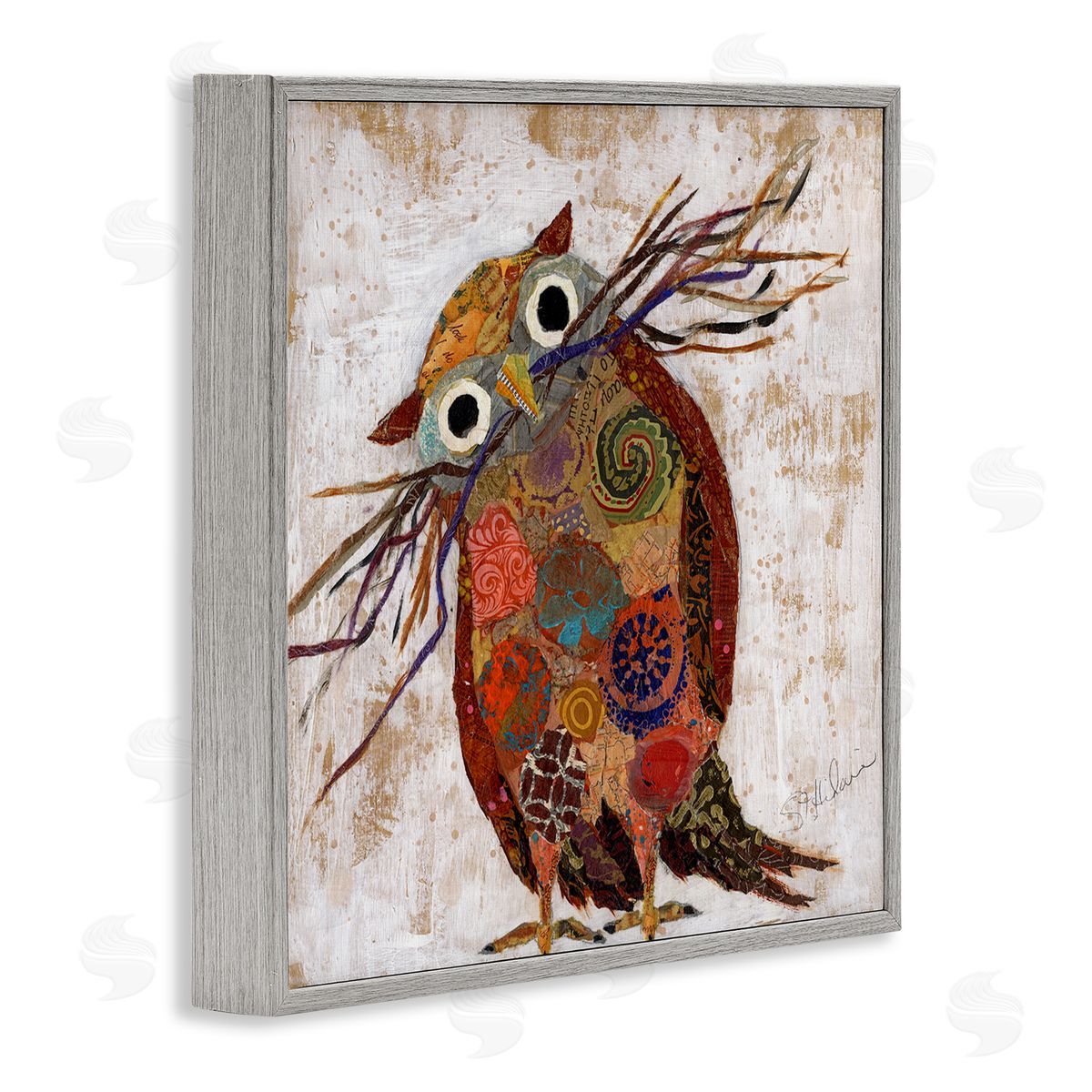Elizabeth St. Hilaire | Patterned Owl Collage