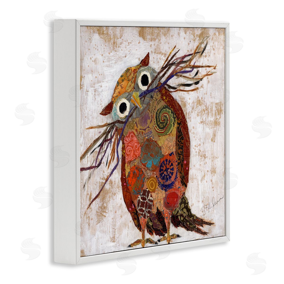 Elizabeth St. Hilaire | Patterned Owl Collage