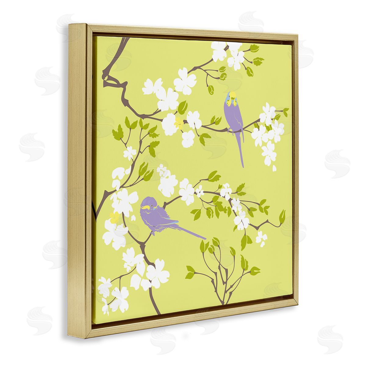 Evelia Designs | Parakeets & Cherry Blossoms