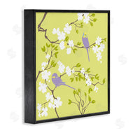 Evelia Designs | Parakeets & Cherry Blossoms
