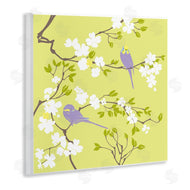 Evelia Designs | Parakeets & Cherry Blossoms