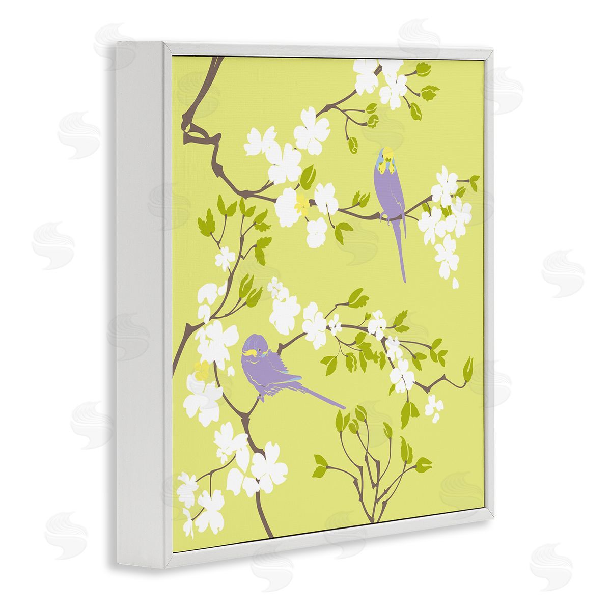 Evelia Designs | Parakeets & Cherry Blossoms