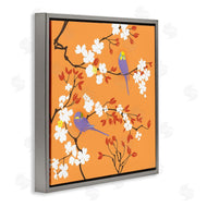 Evelia Designs | Parakeets on Orange