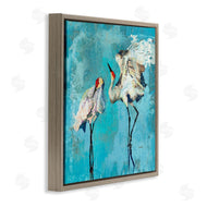 Evelia Designs | Cranes on Blue Abstract