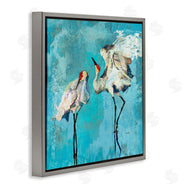 Evelia Designs | Cranes on Blue Abstract