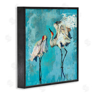 Evelia Designs | Cranes on Blue Abstract