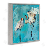 Evelia Designs | Cranes on Blue Abstract