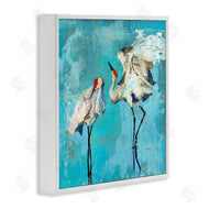Evelia Designs | Cranes on Blue Abstract