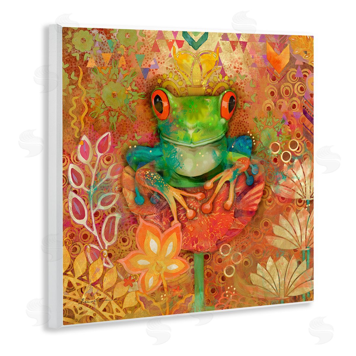 Evelia Designs | Frog Perched on Flower