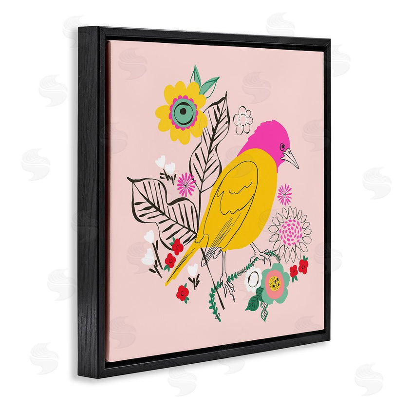 Pragya Kothari | Pink & Yellow Floral Bird
