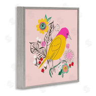 Pragya Kothari | Pink & Yellow Floral Bird