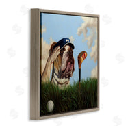 Lucia Heffernan | Bulldog Golfing Illustration