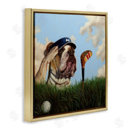 Lucia Heffernan | Bulldog Golfing Illustration