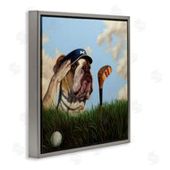 Lucia Heffernan | Bulldog Golfing Illustration