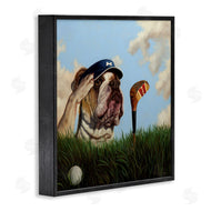 Lucia Heffernan | Bulldog Golfing Illustration