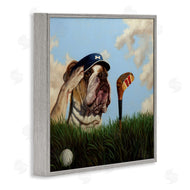 Lucia Heffernan | Bulldog Golfing Illustration