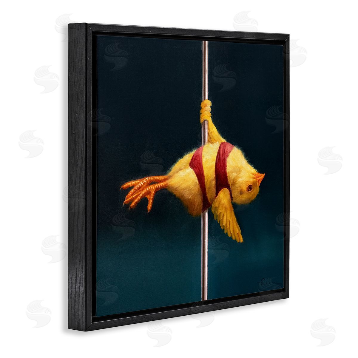 Lucia Heffernan Pole Dancing Chick Black Floater Frame Canvas Artside_