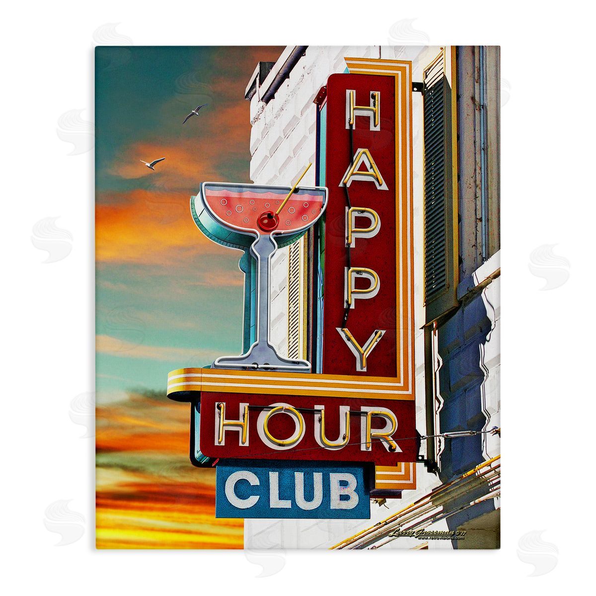 Larry Grossman | Happy Hour Club Sign