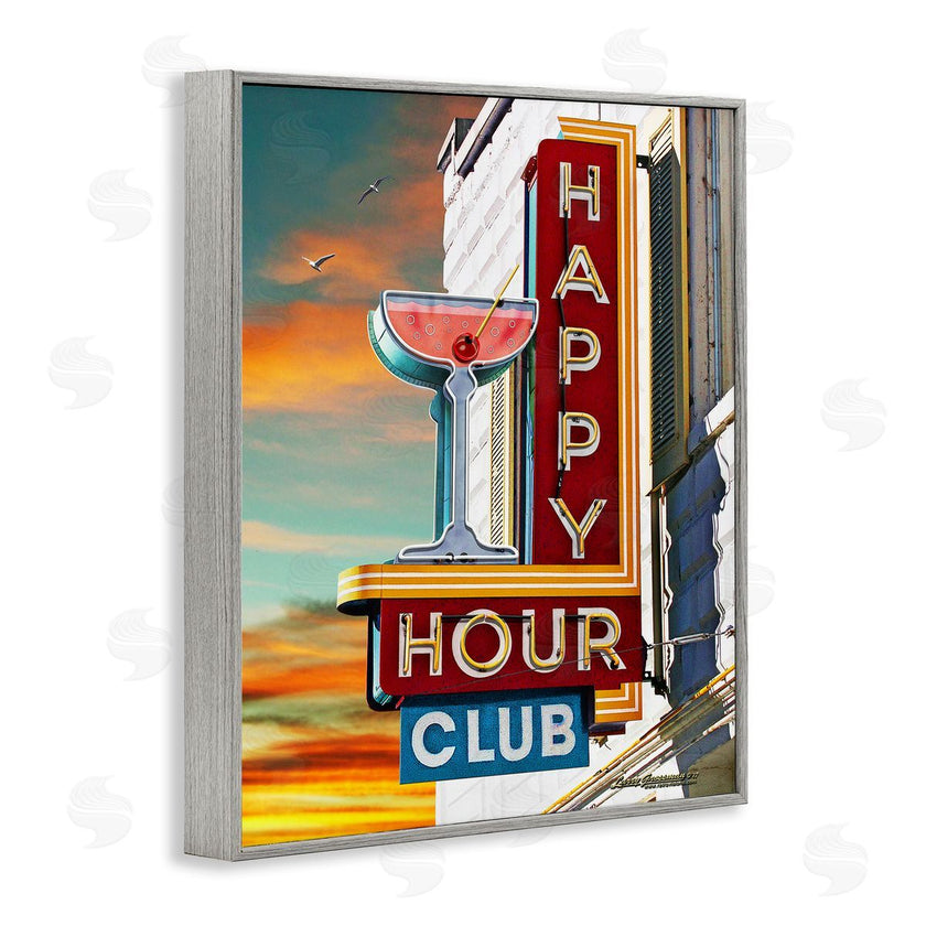 Larry Grossman | Happy Hour Club Sign