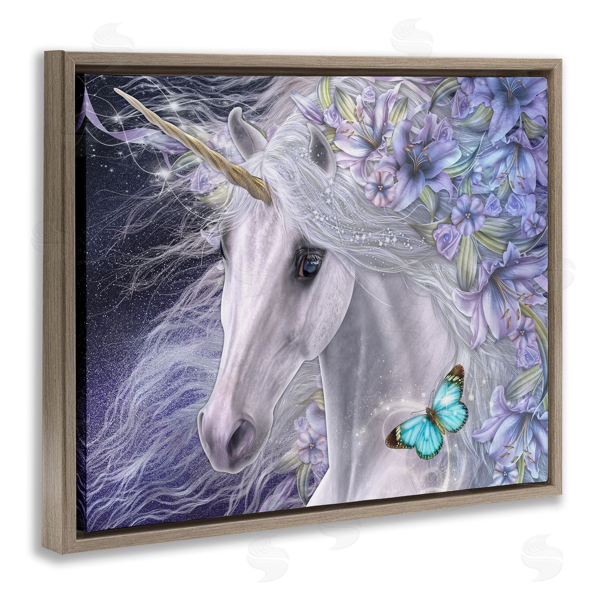 Laurie Prindle | Lillicorn Purple Floral Unicorn