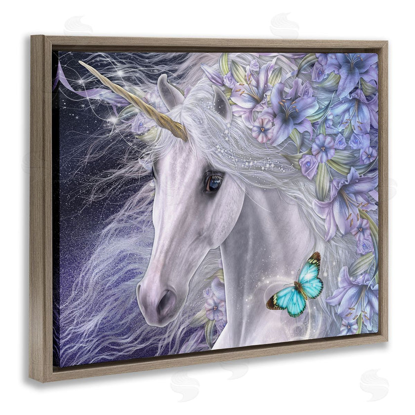 Laurie Prindle | Lillicorn Purple Floral Unicorn